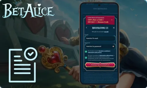 BetAlice Registrazione
